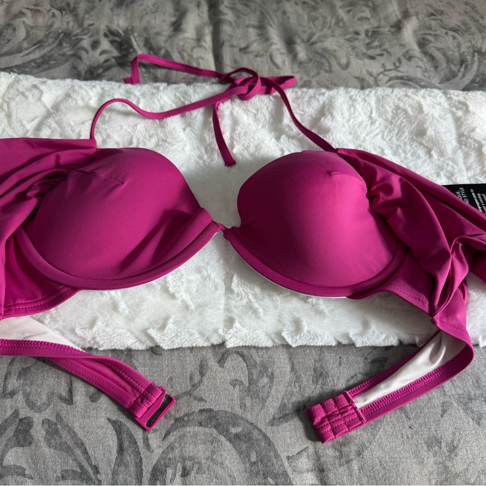 Boston Proper Fuchsia Bikini Top
